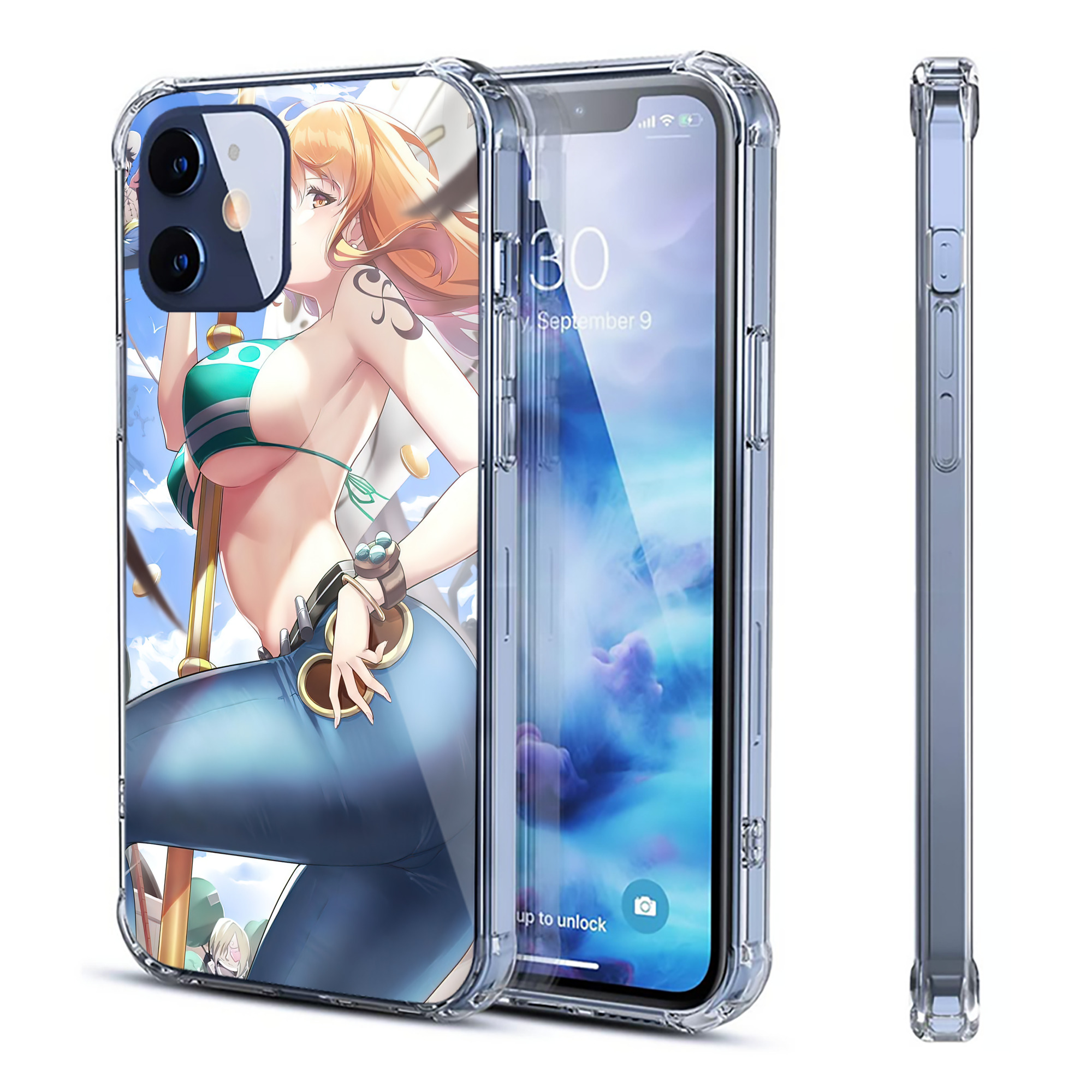 （画像用） ワンピース ONE PIECE 【iPhone 12シリーズ対応】透明スマホケース（クリアソフトケース）